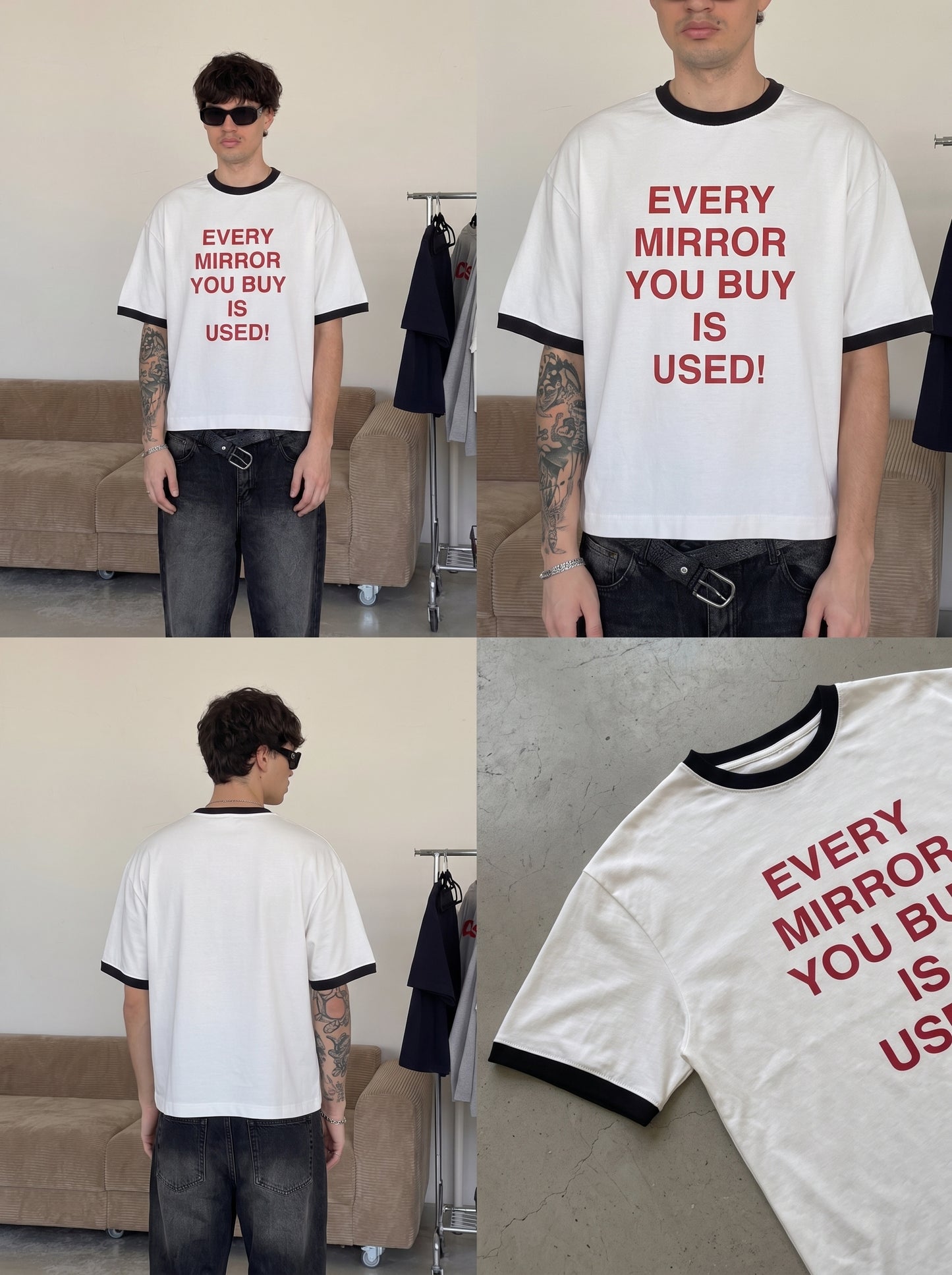 Used Mirror Unisex Ringer T-Shirt